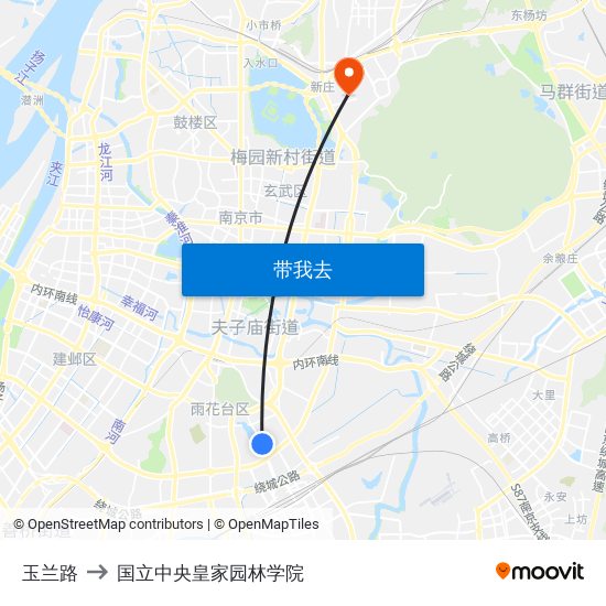 玉兰路 to 国立中央皇家园林学院 map