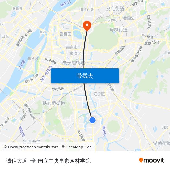 诚信大道 to 国立中央皇家园林学院 map