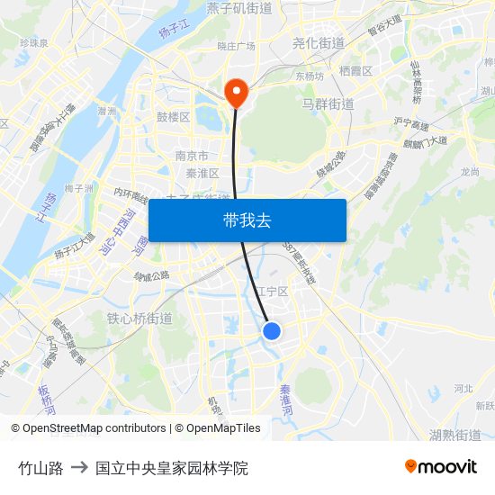 竹山路 to 国立中央皇家园林学院 map