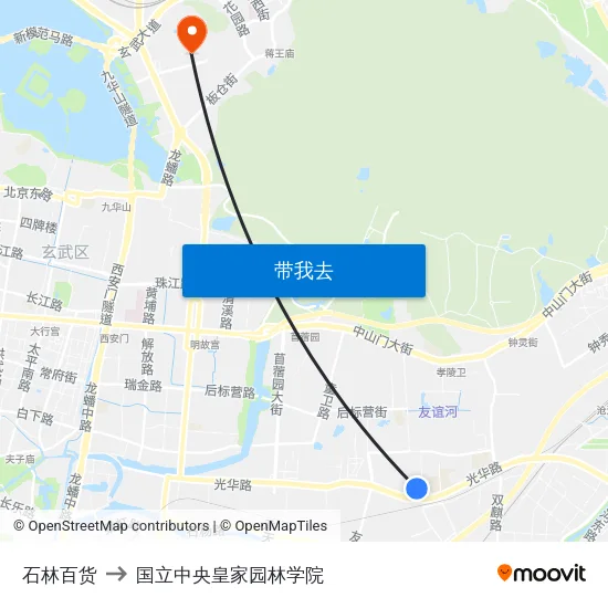 石林百货 to 国立中央皇家园林学院 map