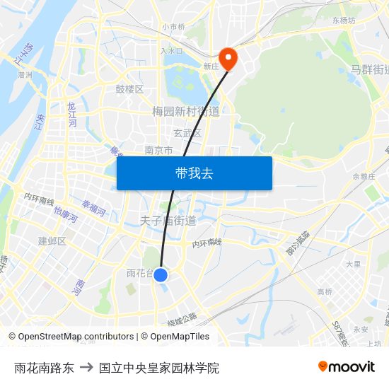 雨花南路东 to 国立中央皇家园林学院 map
