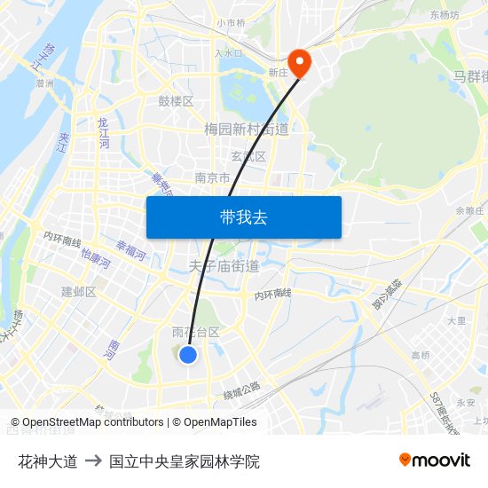 花神大道 to 国立中央皇家园林学院 map