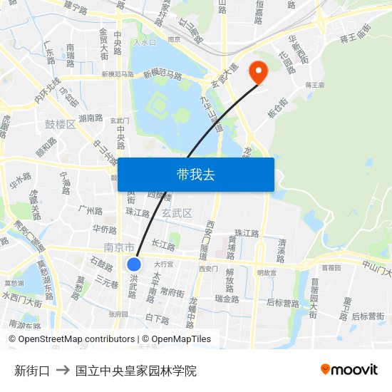 新街口 to 国立中央皇家园林学院 map