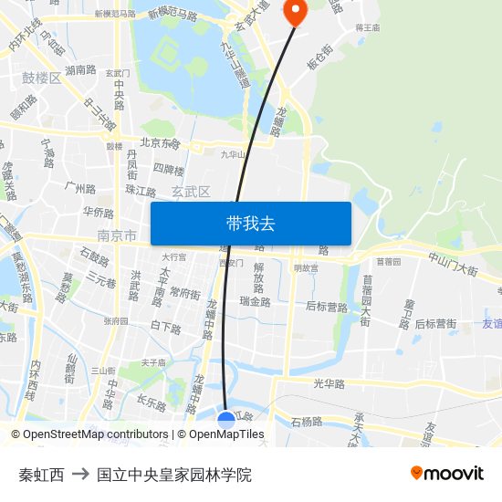 秦虹西 to 国立中央皇家园林学院 map