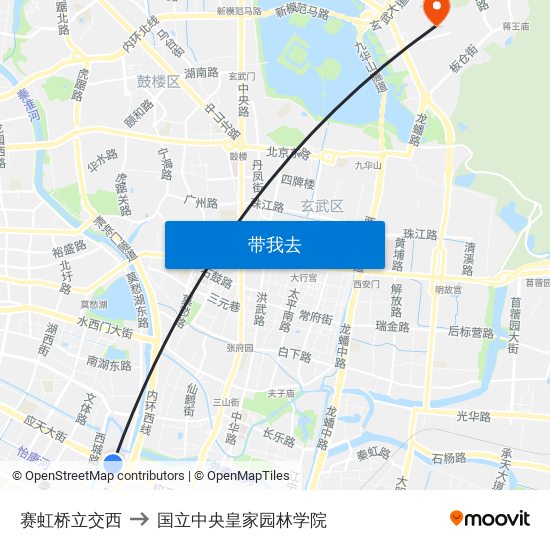 赛虹桥立交西 to 国立中央皇家园林学院 map