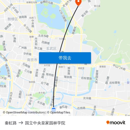 秦虹路 to 国立中央皇家园林学院 map