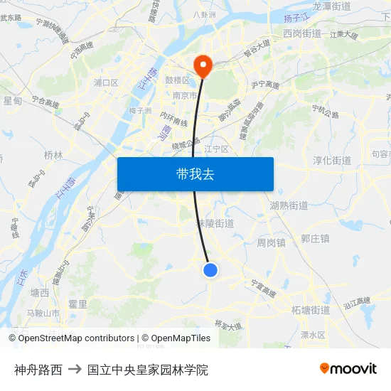 神舟路西 to 国立中央皇家园林学院 map