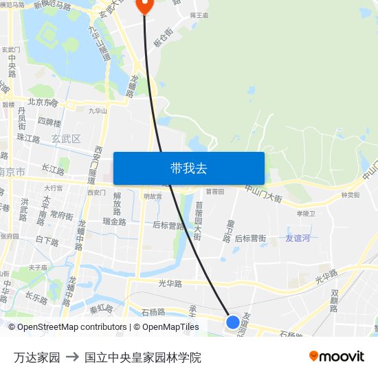 万达家园 to 国立中央皇家园林学院 map