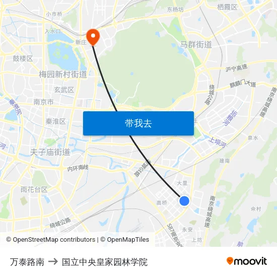 万泰路南 to 国立中央皇家园林学院 map