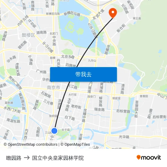 瞻园路 to 国立中央皇家园林学院 map
