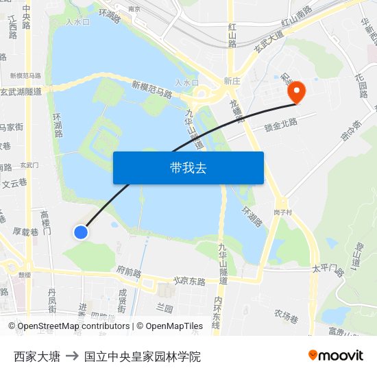 西家大塘 to 国立中央皇家园林学院 map