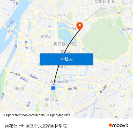 雨花台 to 国立中央皇家园林学院 map