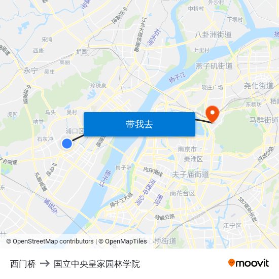 西门桥 to 国立中央皇家园林学院 map