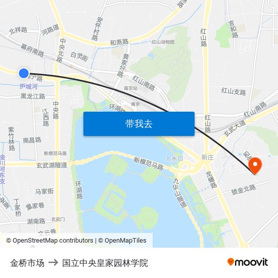 金桥市场 to 国立中央皇家园林学院 map