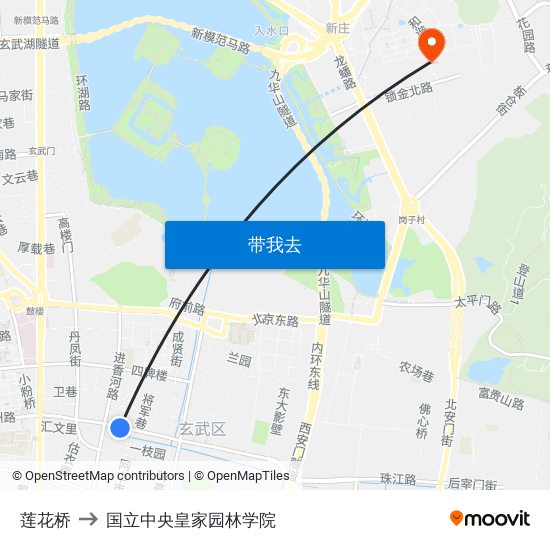 莲花桥 to 国立中央皇家园林学院 map