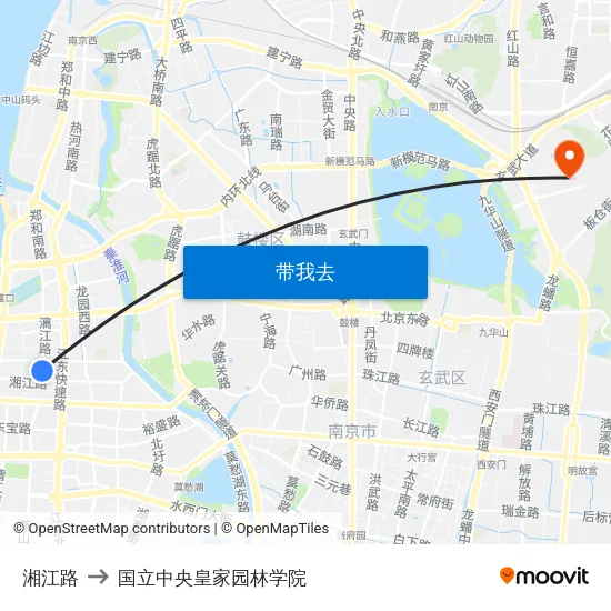 湘江路 to 国立中央皇家园林学院 map