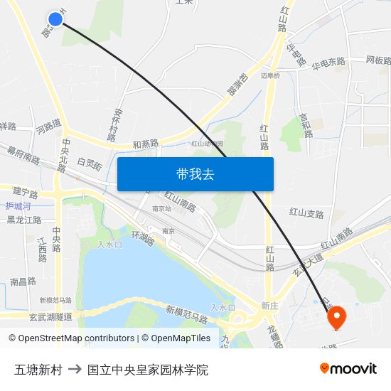五塘新村 to 国立中央皇家园林学院 map