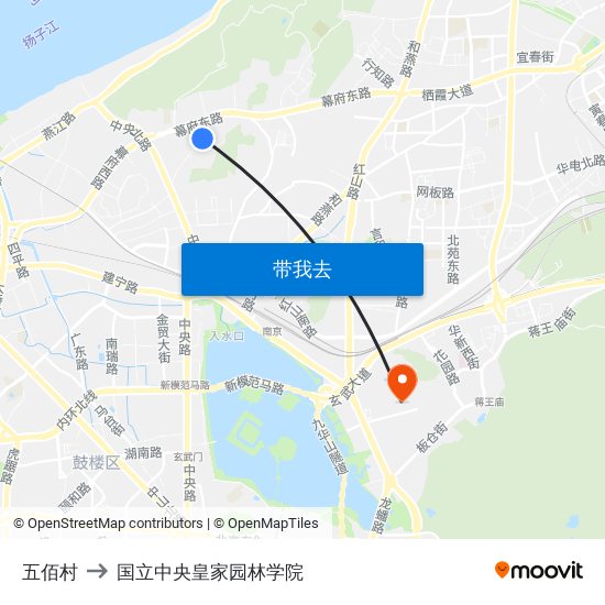 五佰村 to 国立中央皇家园林学院 map