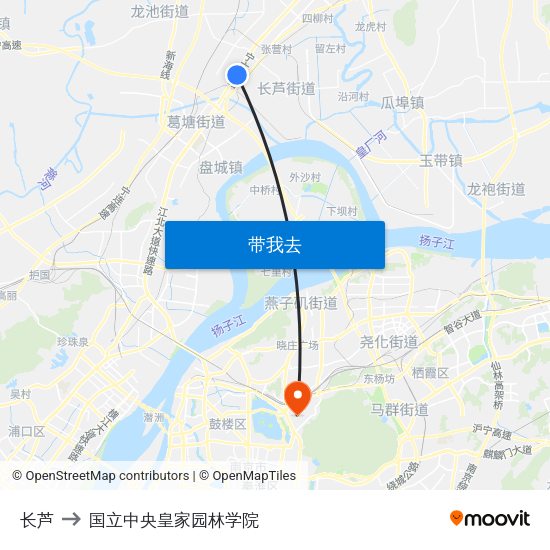 长芦 to 国立中央皇家园林学院 map