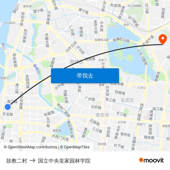 鼓教二村 to 国立中央皇家园林学院 map