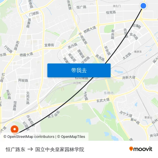 恒广路东 to 国立中央皇家园林学院 map