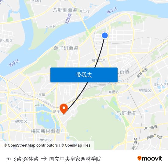 恒飞路·兴体路 to 国立中央皇家园林学院 map