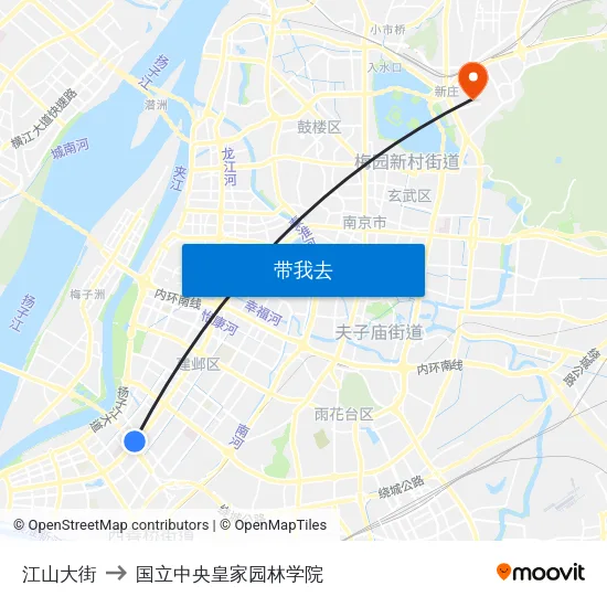 江山大街 to 国立中央皇家园林学院 map