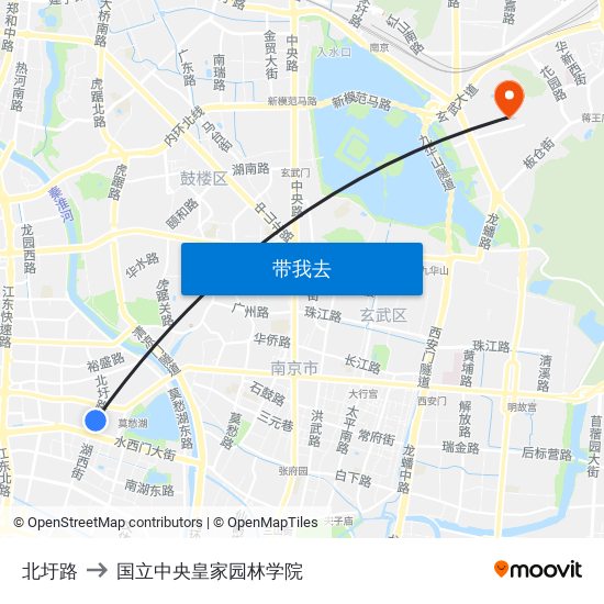 北圩路 to 国立中央皇家园林学院 map