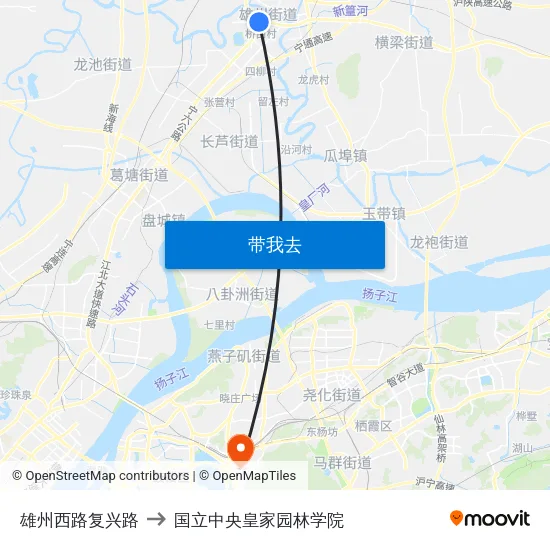 雄州西路复兴路 to 国立中央皇家园林学院 map