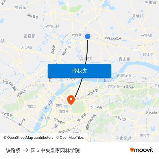 铁路桥 to 国立中央皇家园林学院 map