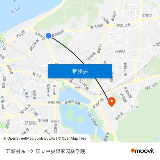 五塘村东 to 国立中央皇家园林学院 map