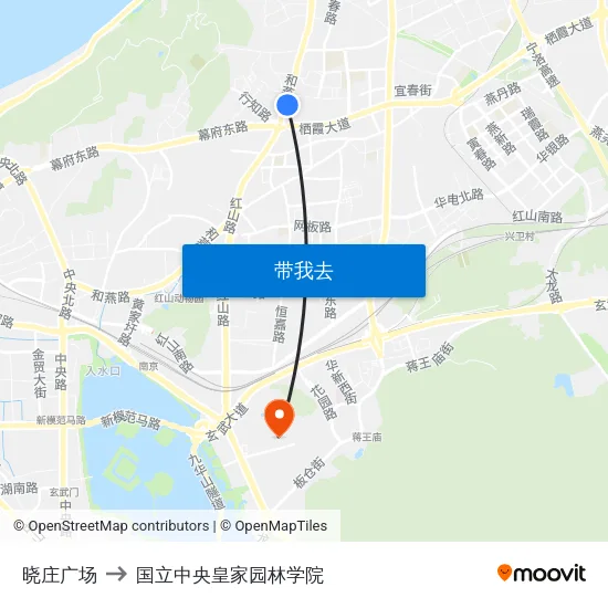 晓庄广场 to 国立中央皇家园林学院 map