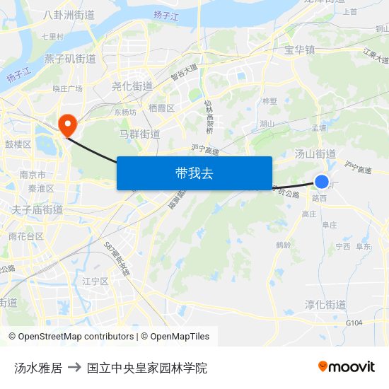 汤水雅居 to 国立中央皇家园林学院 map