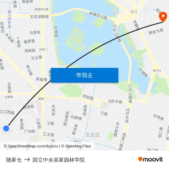 随家仓 to 国立中央皇家园林学院 map