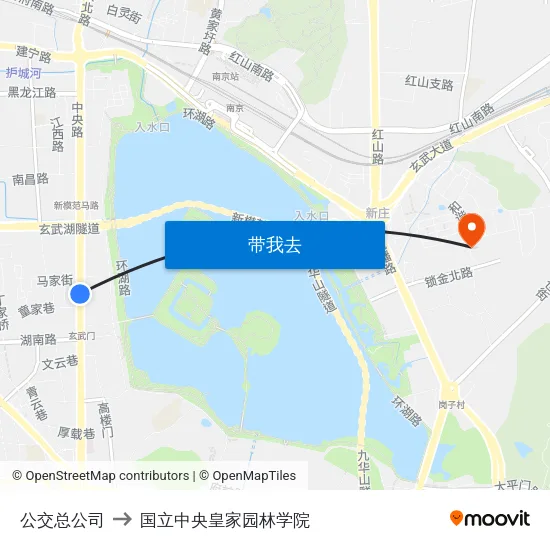 公交总公司 to 国立中央皇家园林学院 map