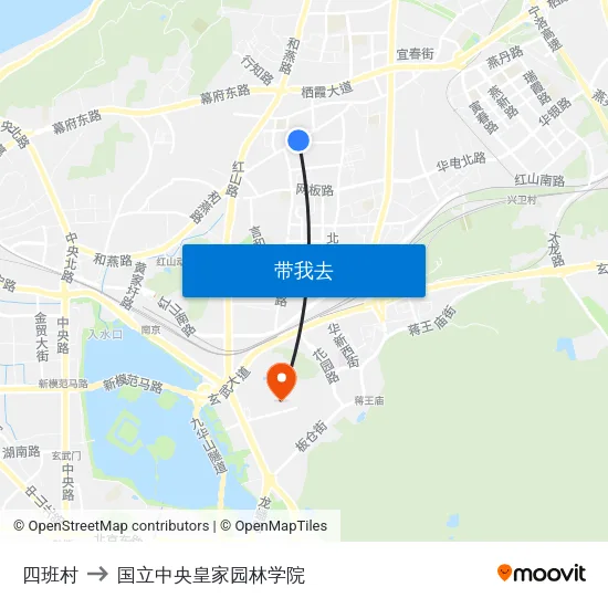 四班村 to 国立中央皇家园林学院 map