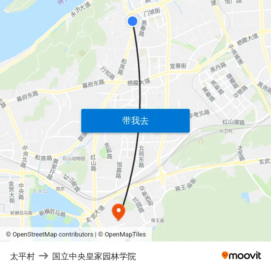 太平村 to 国立中央皇家园林学院 map