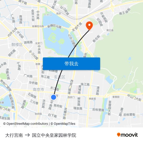 大行宫南 to 国立中央皇家园林学院 map