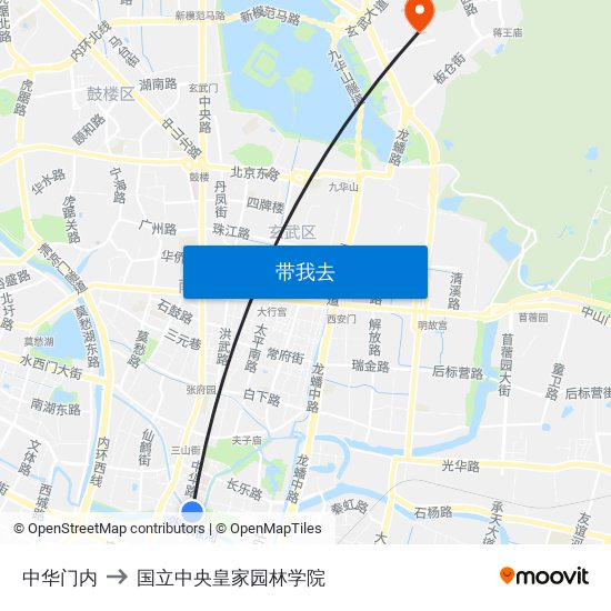 中华门内 to 国立中央皇家园林学院 map