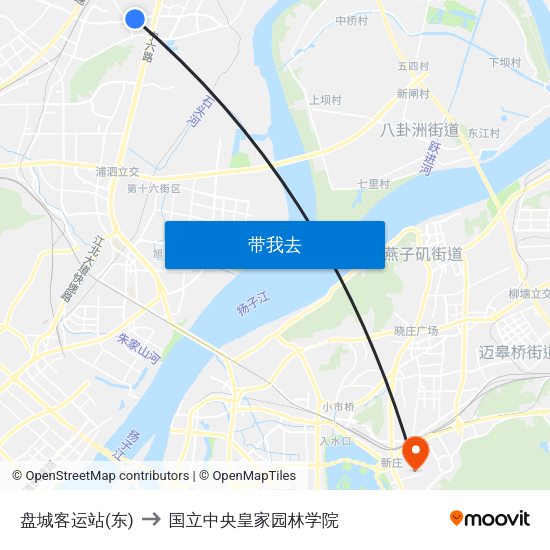 盘城客运站(东) to 国立中央皇家园林学院 map