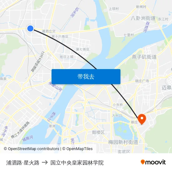浦泗路·星火路 to 国立中央皇家园林学院 map