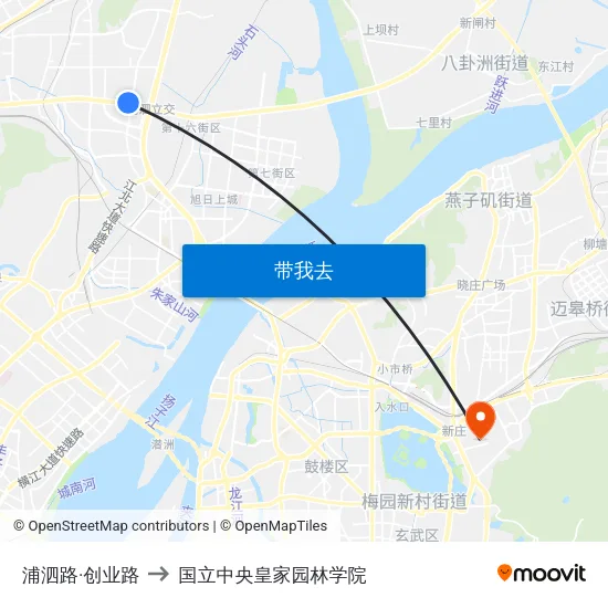 浦泗路·创业路 to 国立中央皇家园林学院 map