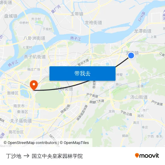 丁沙地 to 国立中央皇家园林学院 map