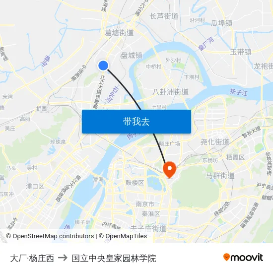 大厂·杨庄西 to 国立中央皇家园林学院 map