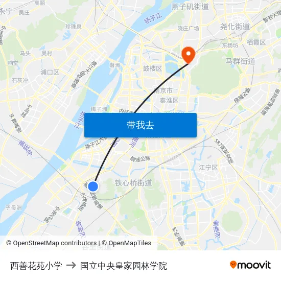 西善花苑小学 to 国立中央皇家园林学院 map