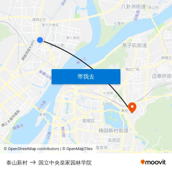 泰山新村 to 国立中央皇家园林学院 map
