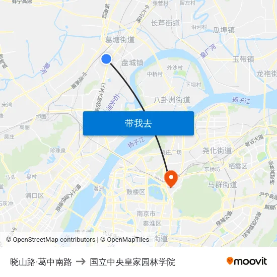 晓山路·葛中南路 to 国立中央皇家园林学院 map