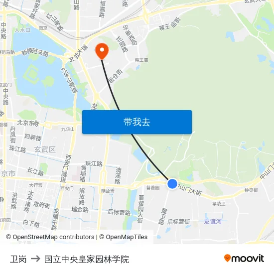 卫岗 to 国立中央皇家园林学院 map