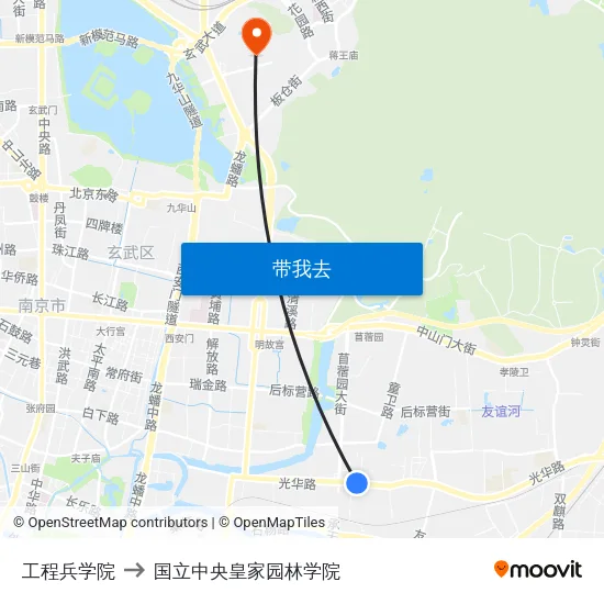 工程兵学院 to 国立中央皇家园林学院 map