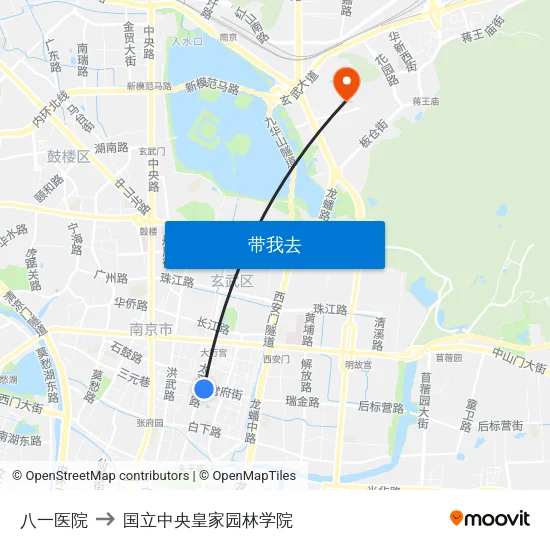 八一医院 to 国立中央皇家园林学院 map